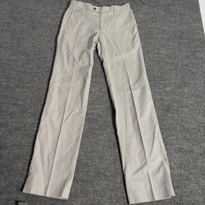 Uniqlo Pants Mens 29x34 Gray White Pinstripe Chino‎ Straight Leg Cotton Blend